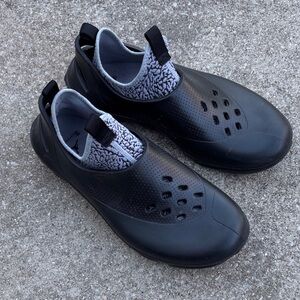 Jordan Black and Gray Swim Shoes